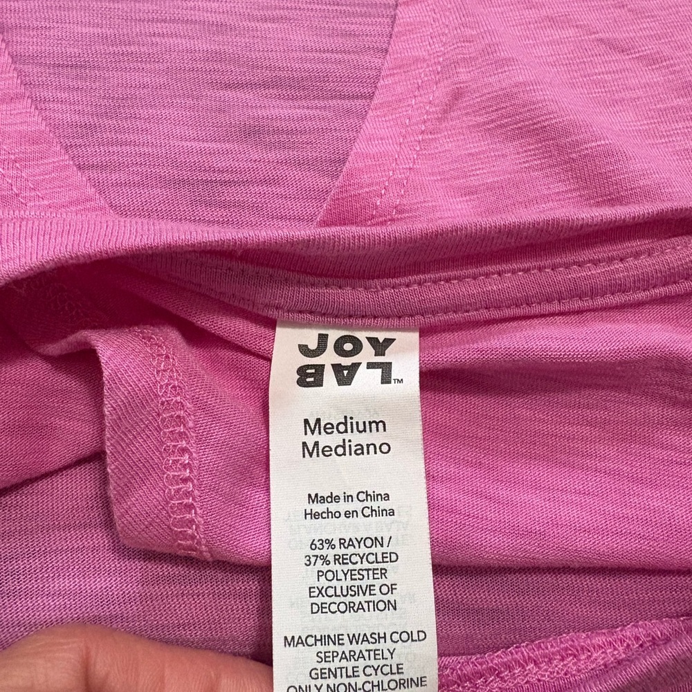 JoyLab Olive Green T-Shirt cropped Oversized - Picture 6 of 7